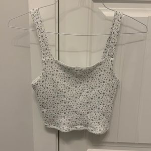 White floral tank top